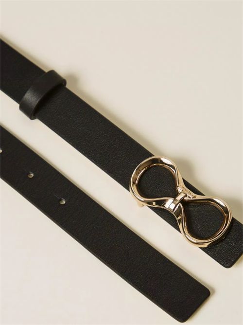 INFINITY BELT TWIN SET | 261TA444010180 BIC.NERO/PARCHMENT